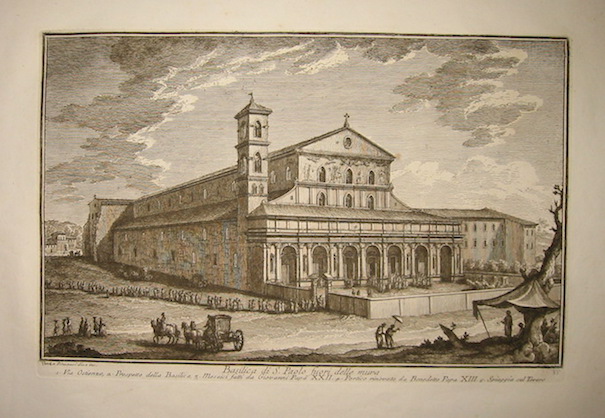 Piranesi Giovanni Battista (1720-1778) - Vasi Giuseppe (1710-1782) Basilica di S. Paolo fuori delle mura 1767 Roma 